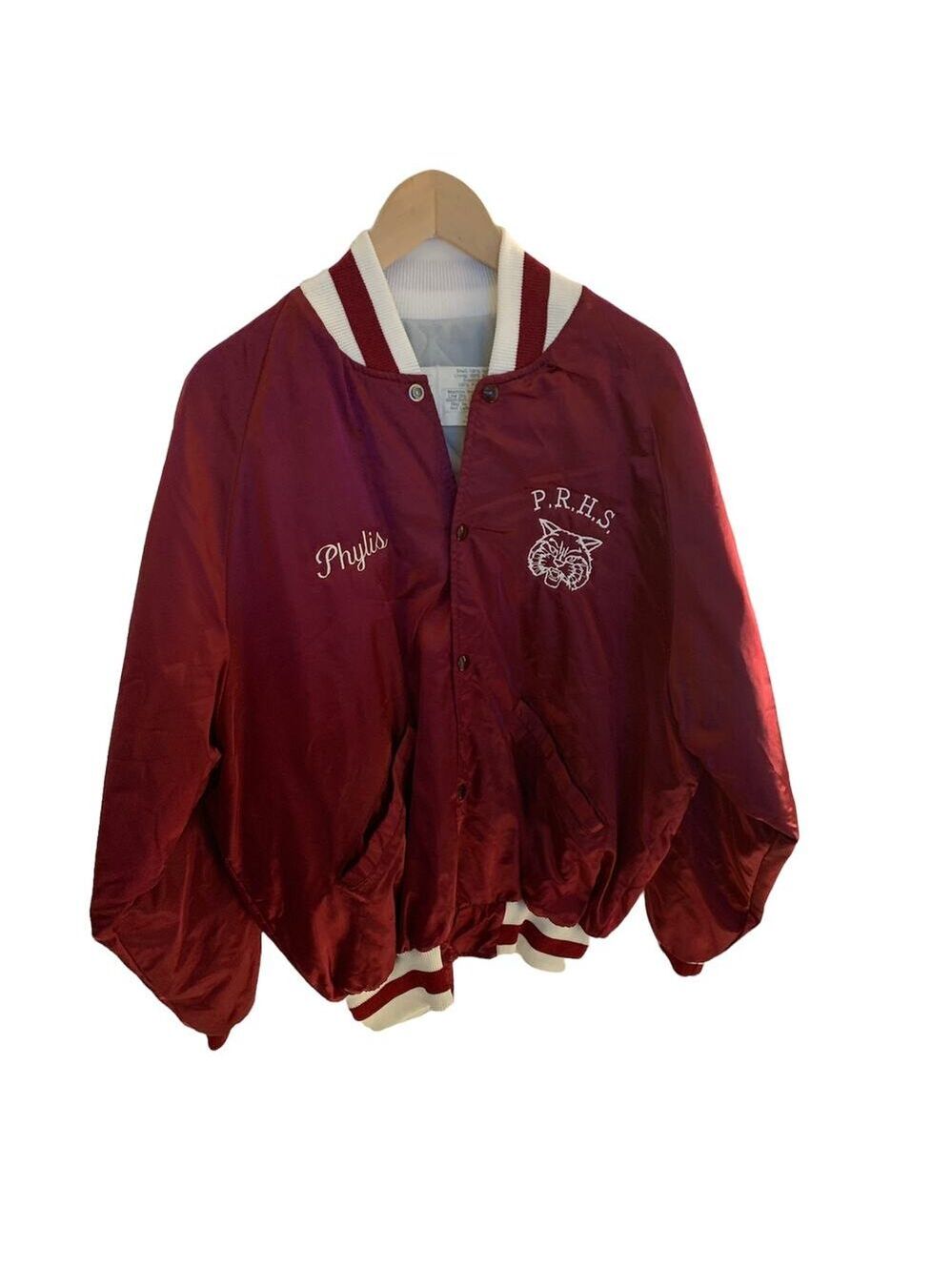 DeLong Sportswear 1980s Vintage high school Bomber Jacket Unisex Adult